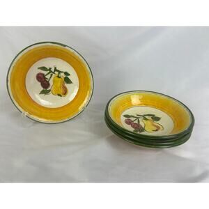 Vintage Della Ware Festival Fruit Bowls Set 5 Hand Painted USA